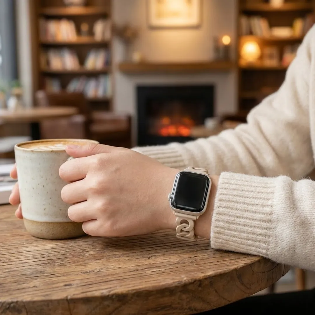 NuveX Abrikoos Horlogebandje Apple Watch 40mm - Ultra Dun Silicone