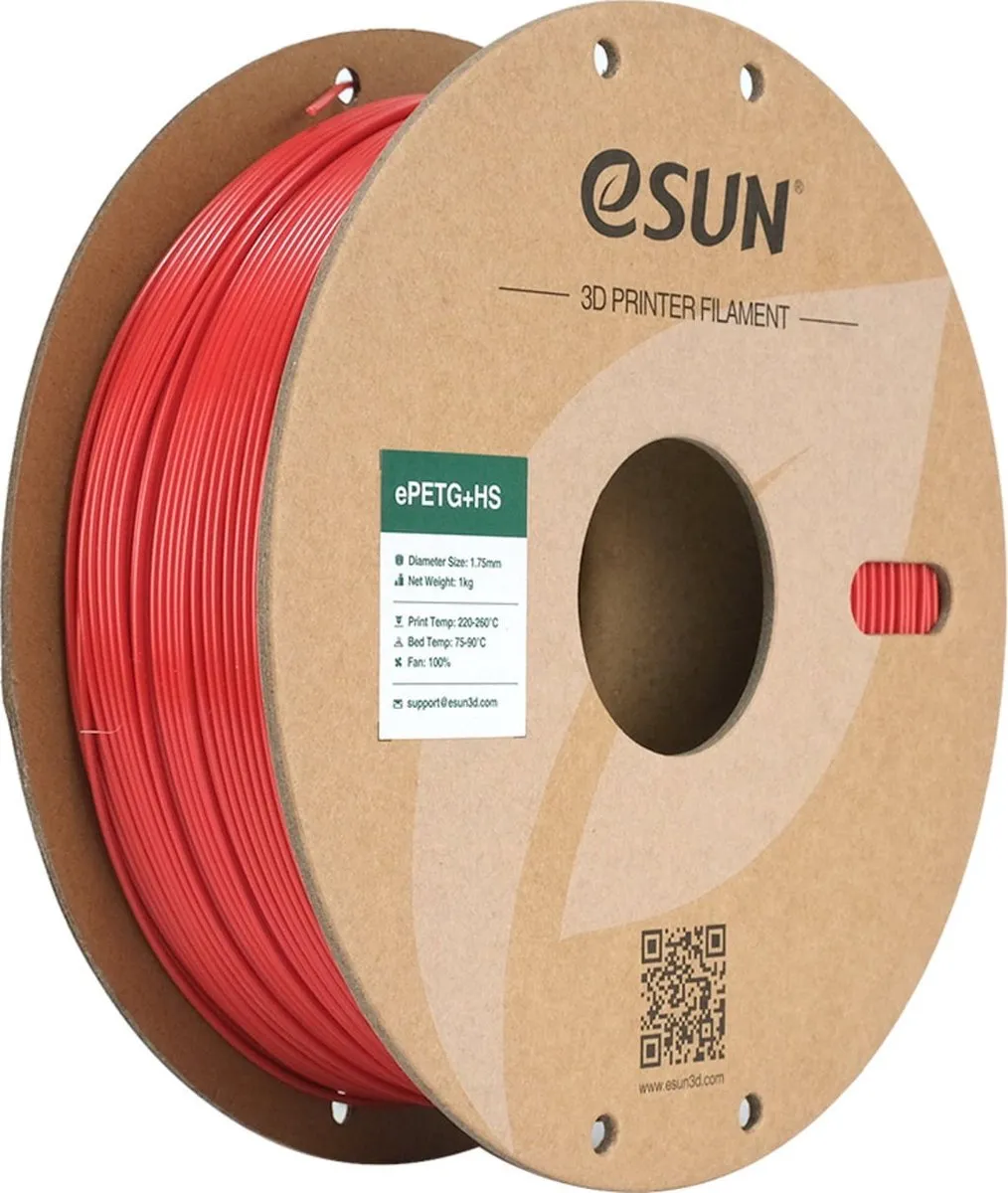 ESUN e-PETG+HS Brandweerwagenrood 3D Filament 1kg
