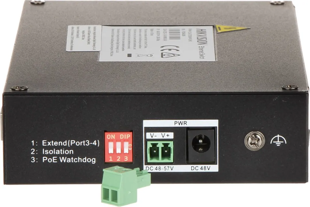 Hikvision DS-3T0306HP PoE Switch - 6x Ethernet, 4x PoE, 1x SFP - Grijs