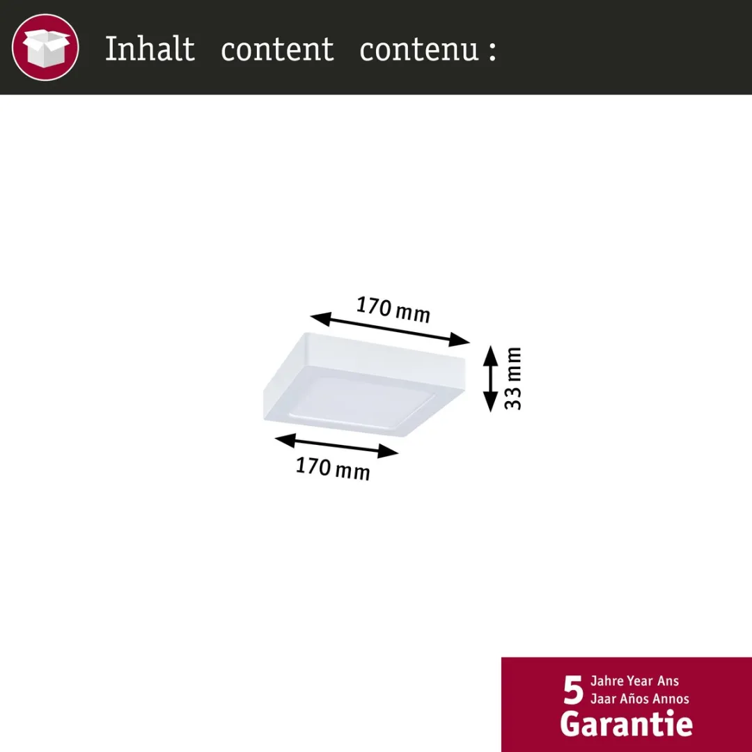 Paulmann LED-paneel Abia 2 White Select 9,5W 1100lm - Wit