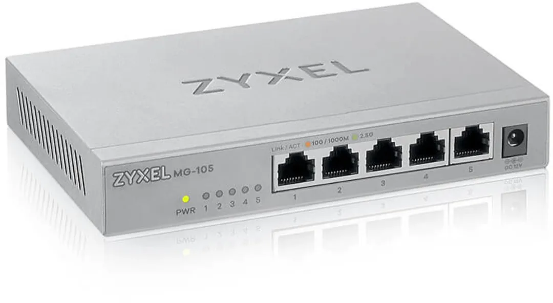 Zyxel XMG-105 2.5G Unmanaged Switch - Grijs
