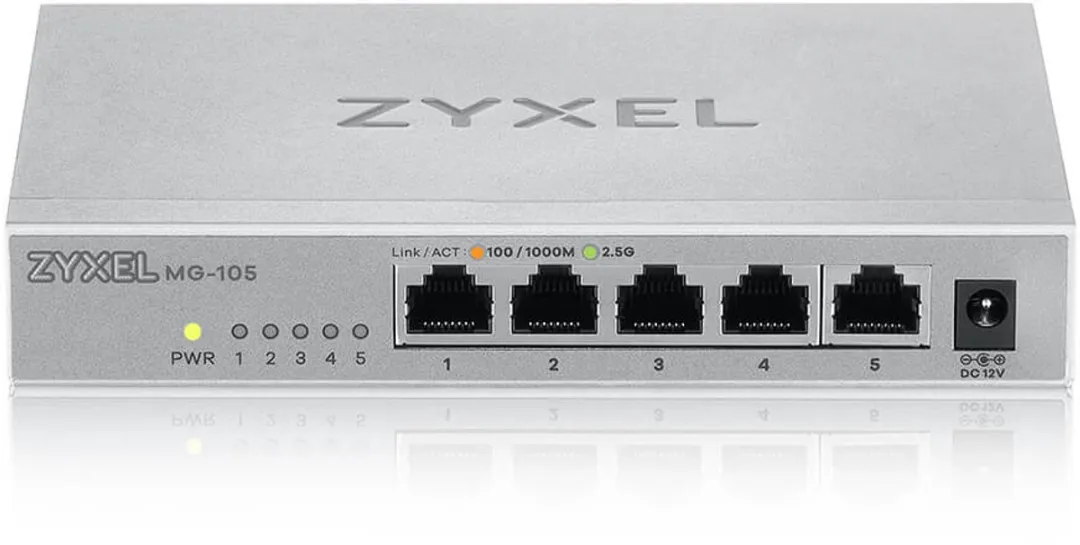 Zyxel XMG-105 2.5G Unmanaged Switch - Grijs