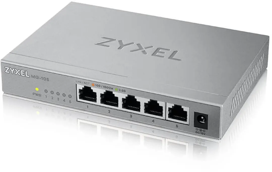 Zyxel XMG-105 2.5G Unmanaged Switch - Grijs - afbeelding 6 van 6