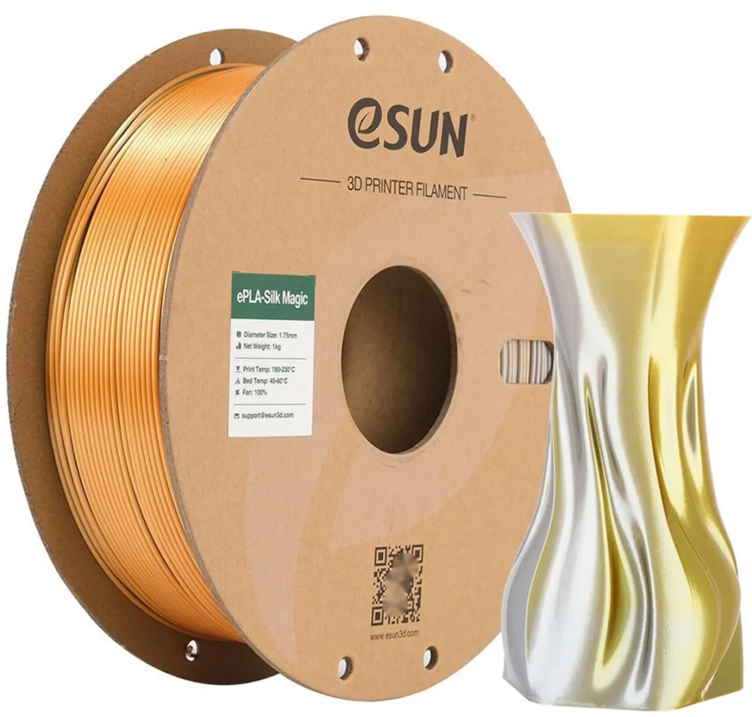 ESUN ePLA-Silk-Magic Goud zilver zijdeglans 3D Filament 1kg