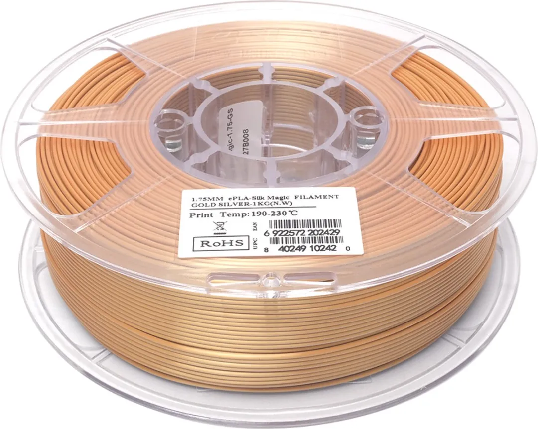 ESUN ePLA-Silk-Magic Goud zilver zijdeglans 3D Filament 1kg