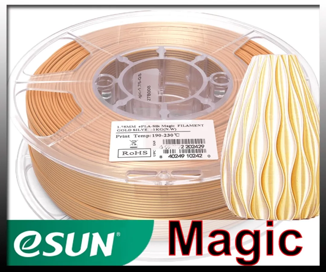 ESUN ePLA-Silk-Magic Goud zilver zijdeglans 3D Filament 1kg