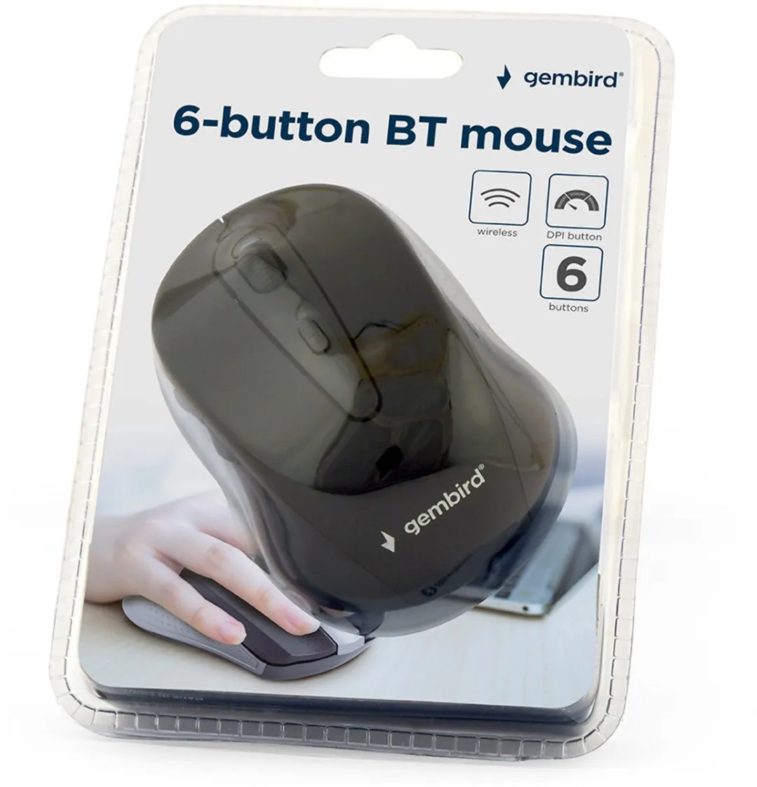 Gembird MUSWB2 Bluetooth Muis - Zwart