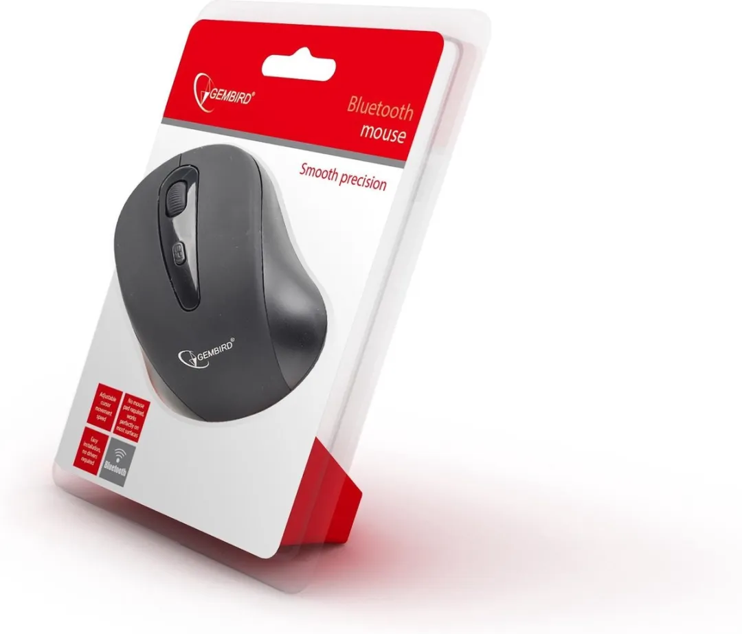 Gembird MUSWB2 Bluetooth Muis - Zwart - afbeelding 6 van 6