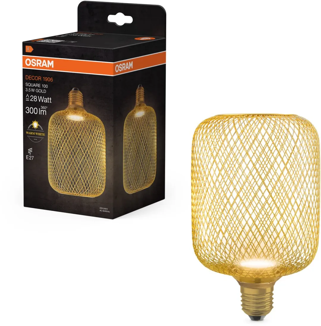 Osram Decor Plat LED Lamp E27 3.5W 300lm - Goud - 2700K
