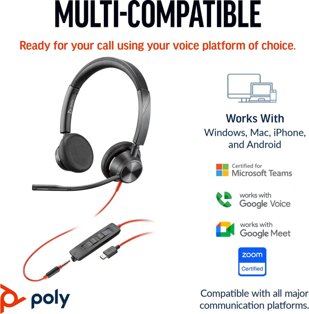 HP Poly Blackwire C3325 Headset