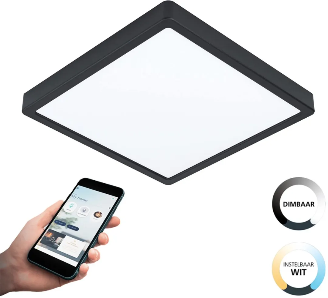 EGLO connect.z Argolis-Z Smart Opbouwlamp 28,5cm - Instelbaar wit licht - Zigbee - Zwart/Wit