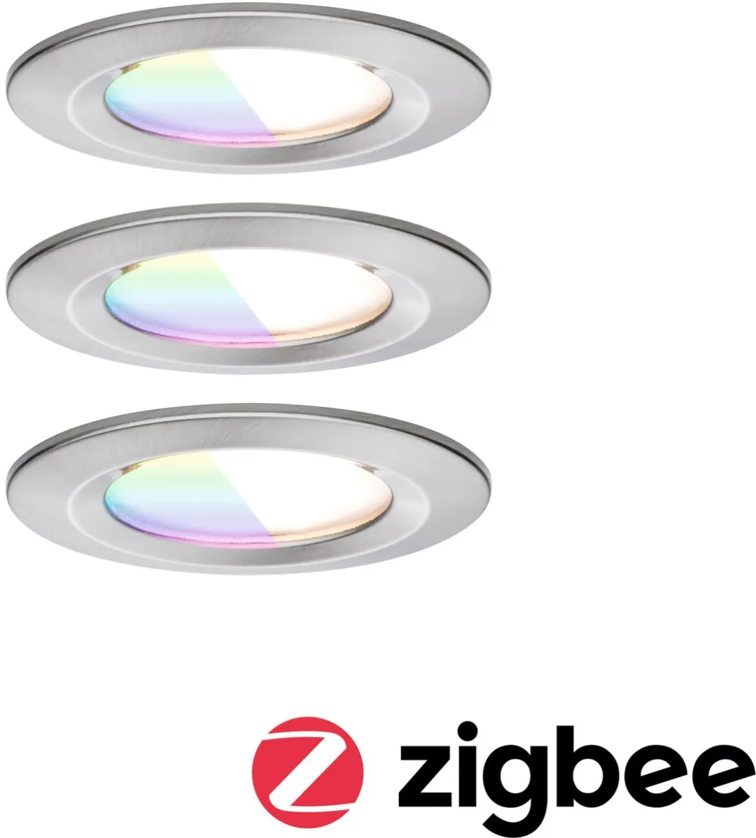 Paulmann Nova Coin LED Inbouwlamp 78mm RGBW 3x6W 1500lm - Staal