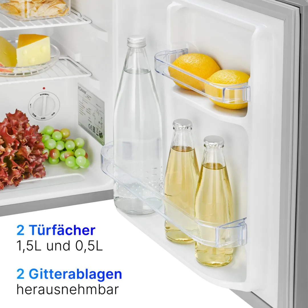 Bomann KB 7346 Mini Koelkast 42L - Inox - afbeelding 6 van 6