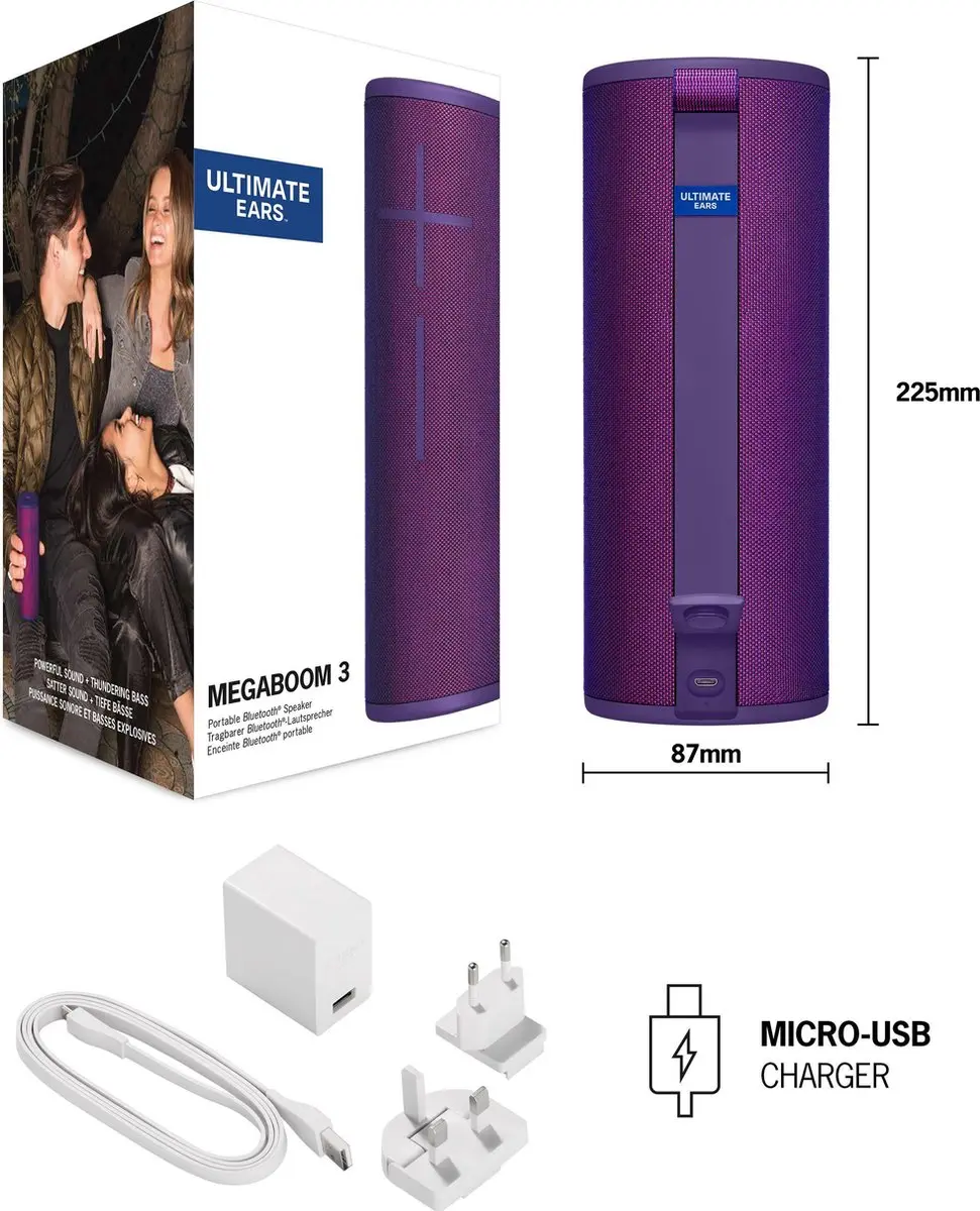 Ultimate Ears MEGABOOM 3 984-001405 Draadloze Speaker - Paars - afbeelding 6 van 6