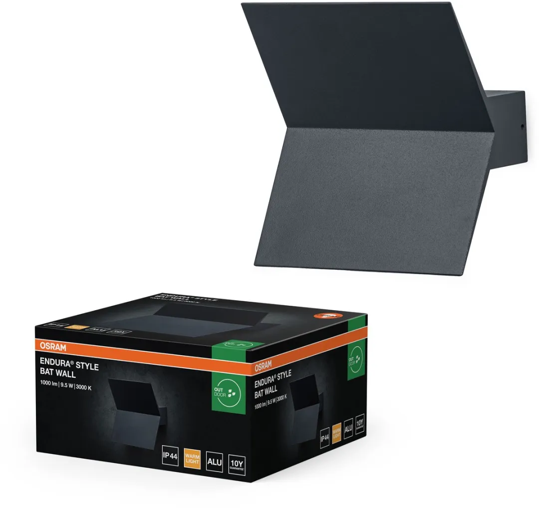 Osram Endura Style Bat Wandlamp LED 9,5W - Donkergrijs