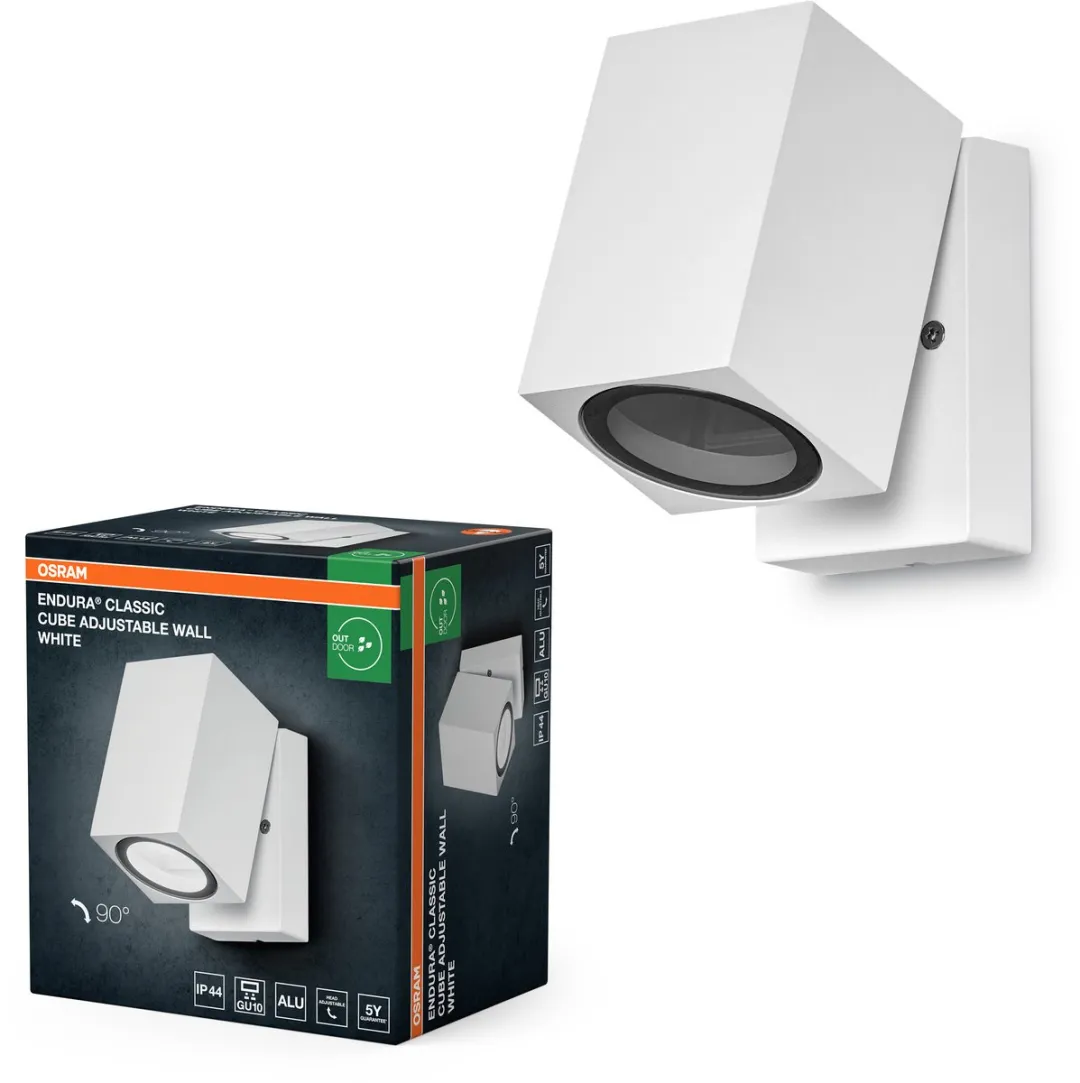 Osram Endura Classic Cube ADJ Wandlamp Wit GU10 IP44