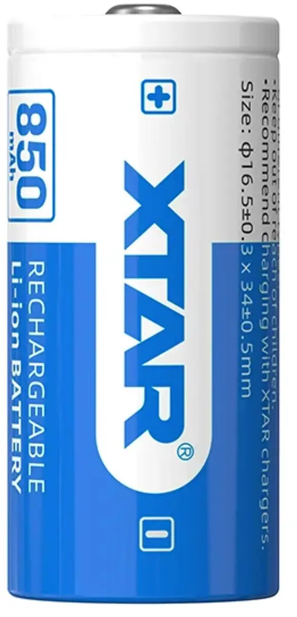 Xtar R-CR123A Li-ion Batterij 16340 850mAh