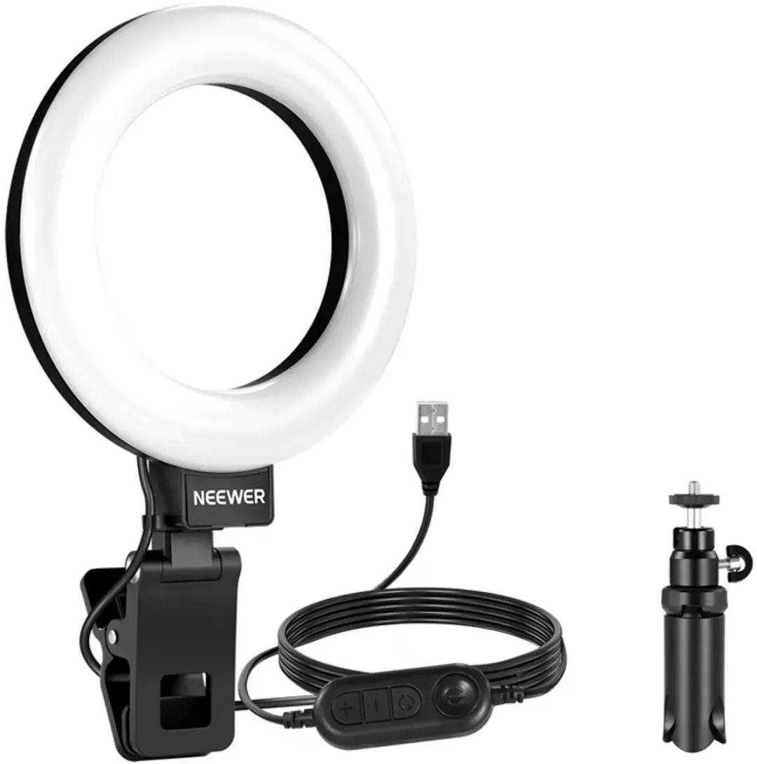 Neewer BR60 5” Clip Ringlamp met Statief