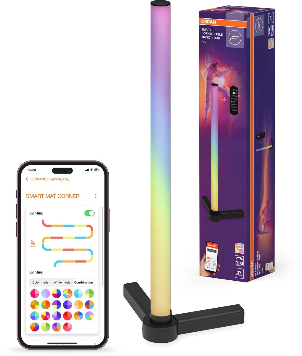 Osram Smart WiFi Corner Table Magic RGB Tafellamp - Zwart