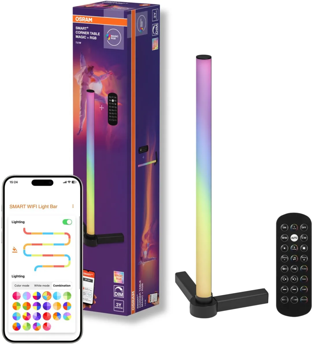Osram Smart WiFi Corner Table Magic RGB Tafellamp - Zwart