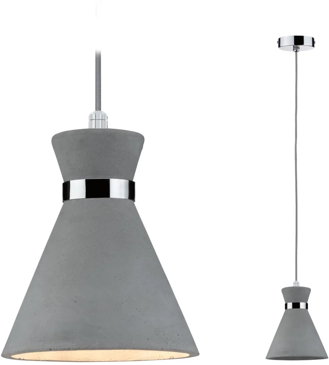 Paulmann Verve Hanglamp IP44 E27 20W - Grijs/Chroom