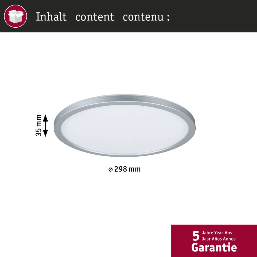 Paulmann Atria Shine LED-paneel 14,8W 2250lm 298mm - Chroom mat - afbeelding 6 van 6