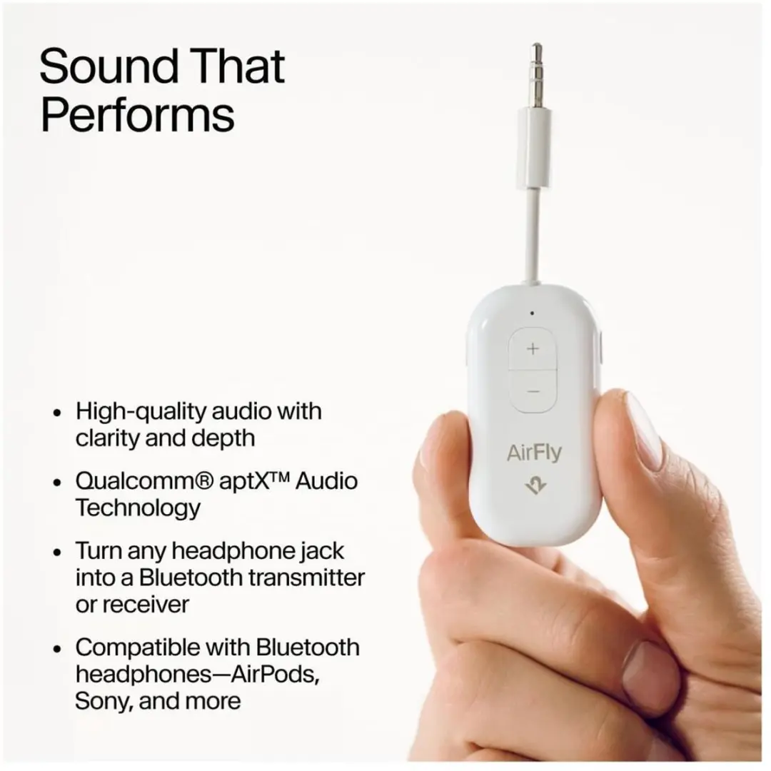 Twelve South AirFly Pro 2 TS-2411 Bluetooth-zender - Wit - afbeelding 6 van 6