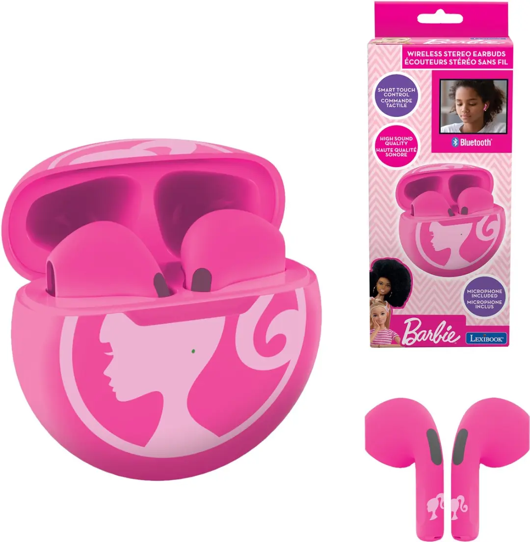 Barbie Bluetooth oordopjes met oplaad-opbergcase - afbeelding 2 van 6