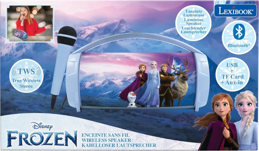 Lexibook Frozen Bluetooth Lichtluidspreker BTP585FZZ - Blauw - afbeelding 2 van 6