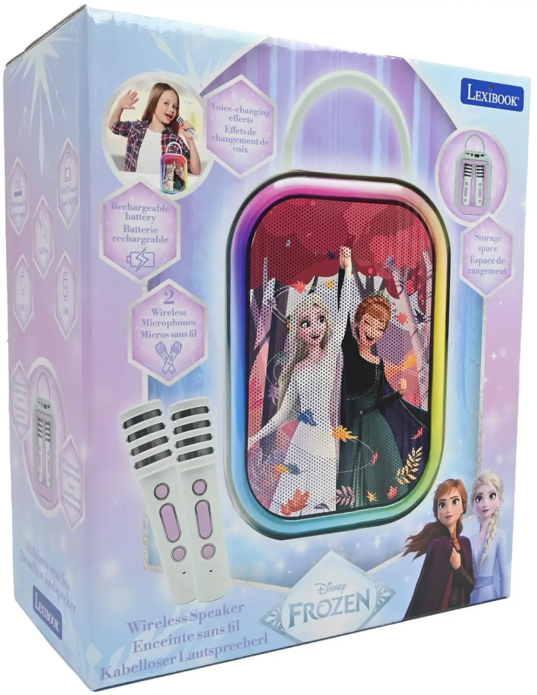 Lexibook Frozen Bluetooth Karaoke BTC030FZ - Blauw - afbeelding 4 van 6