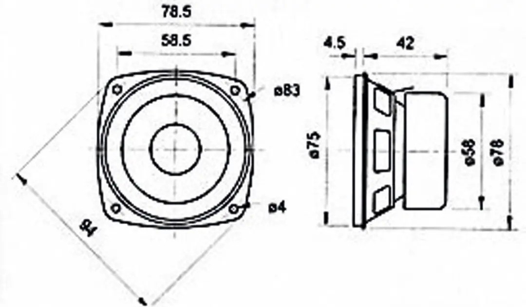 Visaton F 8 SC 8028 Luidsprekerdriver - 20W - Zwart - afbeelding 3 van 6