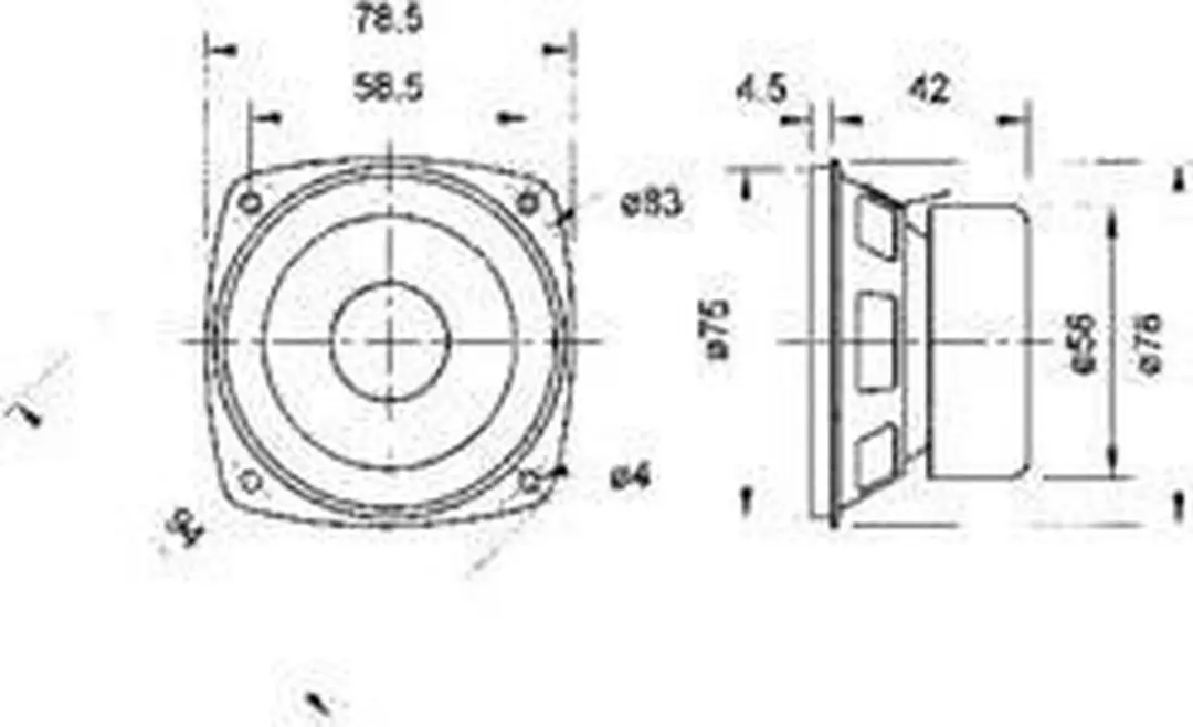 Visaton F 8 SC 8028 Luidsprekerdriver - 20W - Zwart - afbeelding 4 van 6