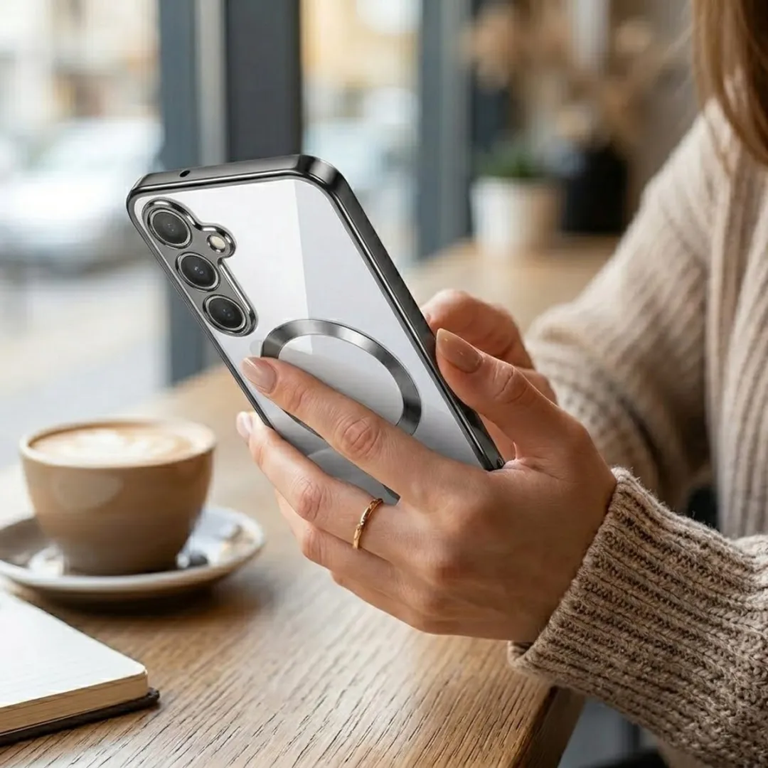 NUVEX MagSafe Hoesje Samsung Galaxy A55 - Transparant Zwart