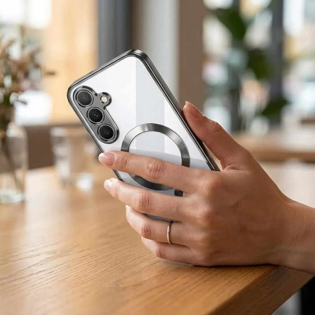 NUVEX MagSafe Hoesje Samsung Galaxy A55 - Transparant Zwart