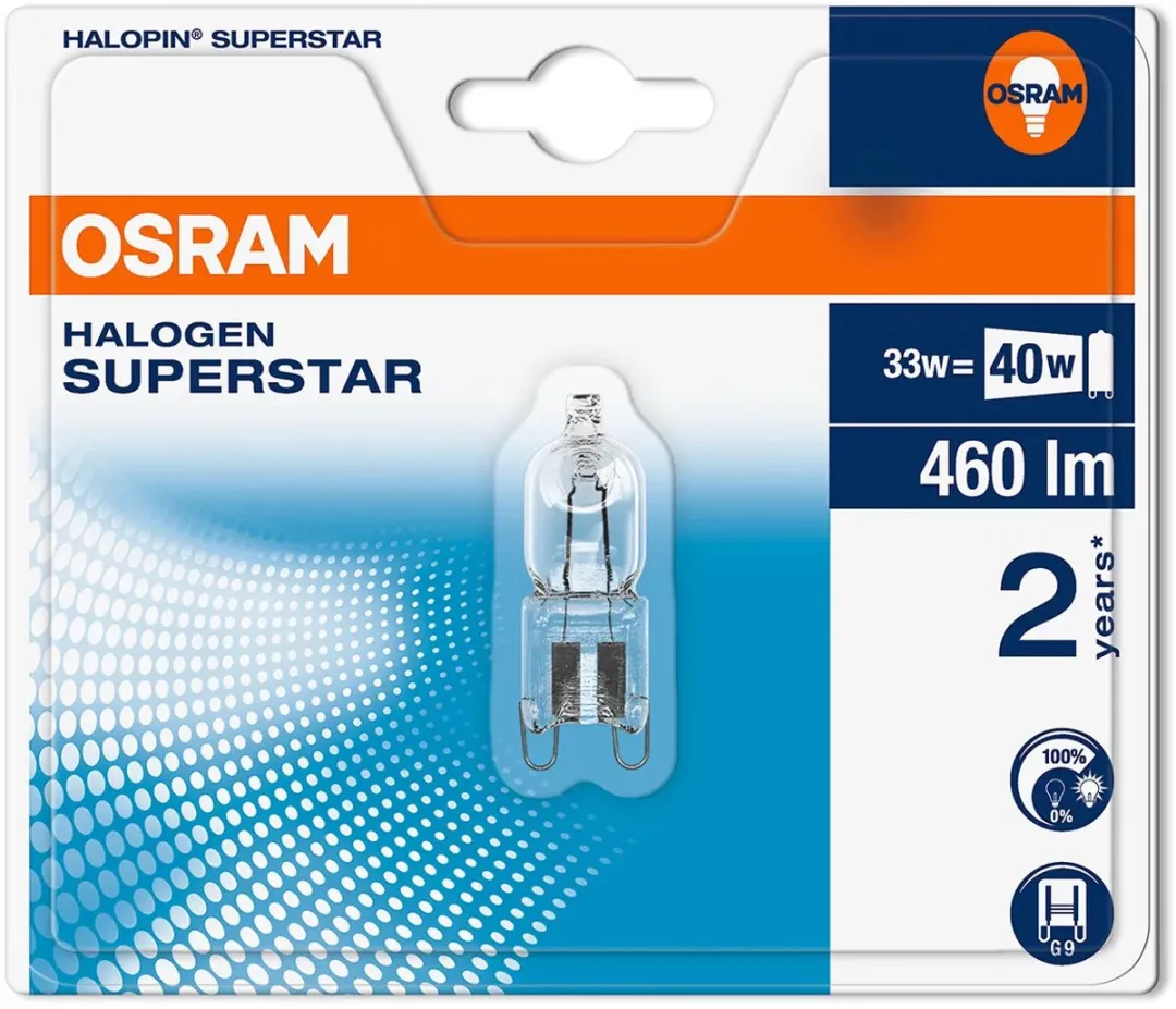 Osram G9 Halogeenlamp 230V 35W 2700K - 10 Stuks
