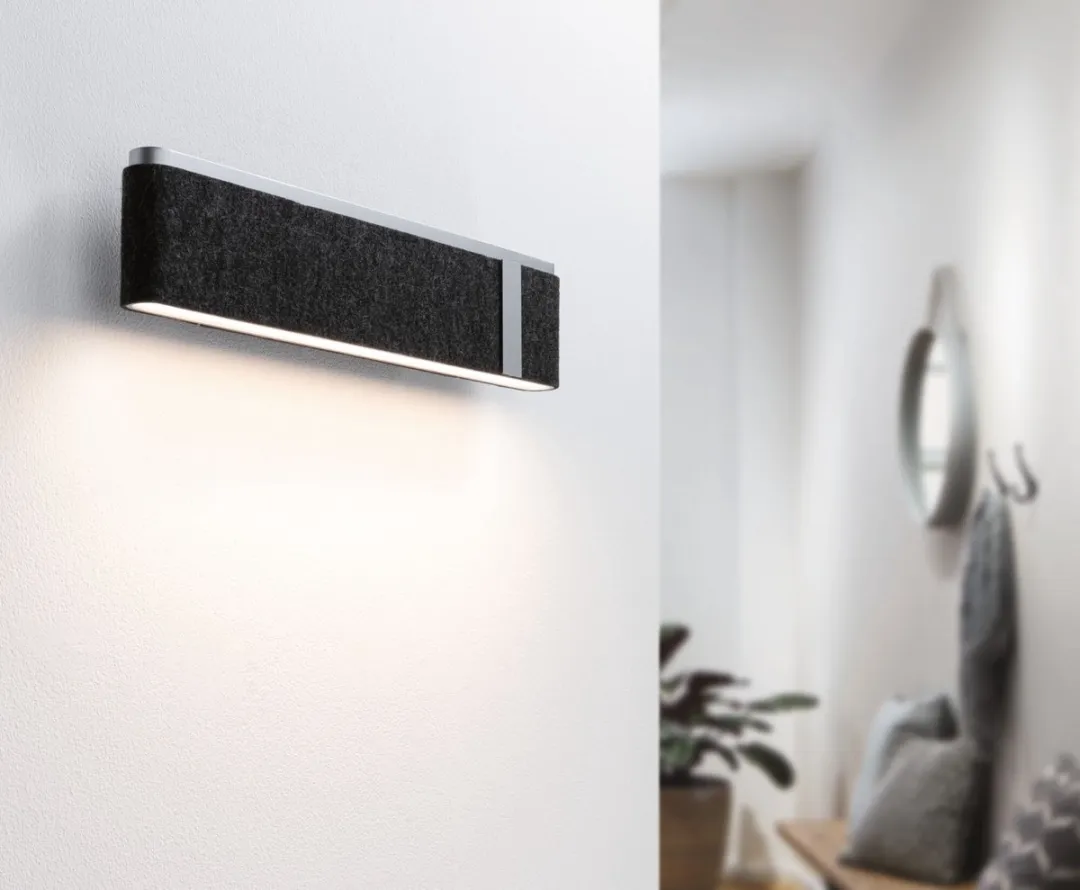 Paulmann LED Wandlamp Jagun 2700K 1250lm - Antraciet
