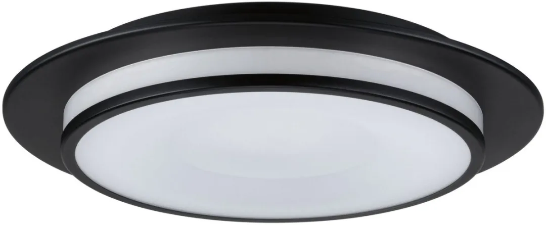 Paulmann LED Plafondlamp Egron 2700K 750lm - Zwart mat