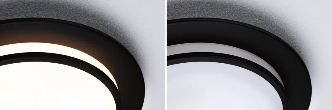 Paulmann LED Plafondlamp Egron 2700K 750lm - Zwart mat