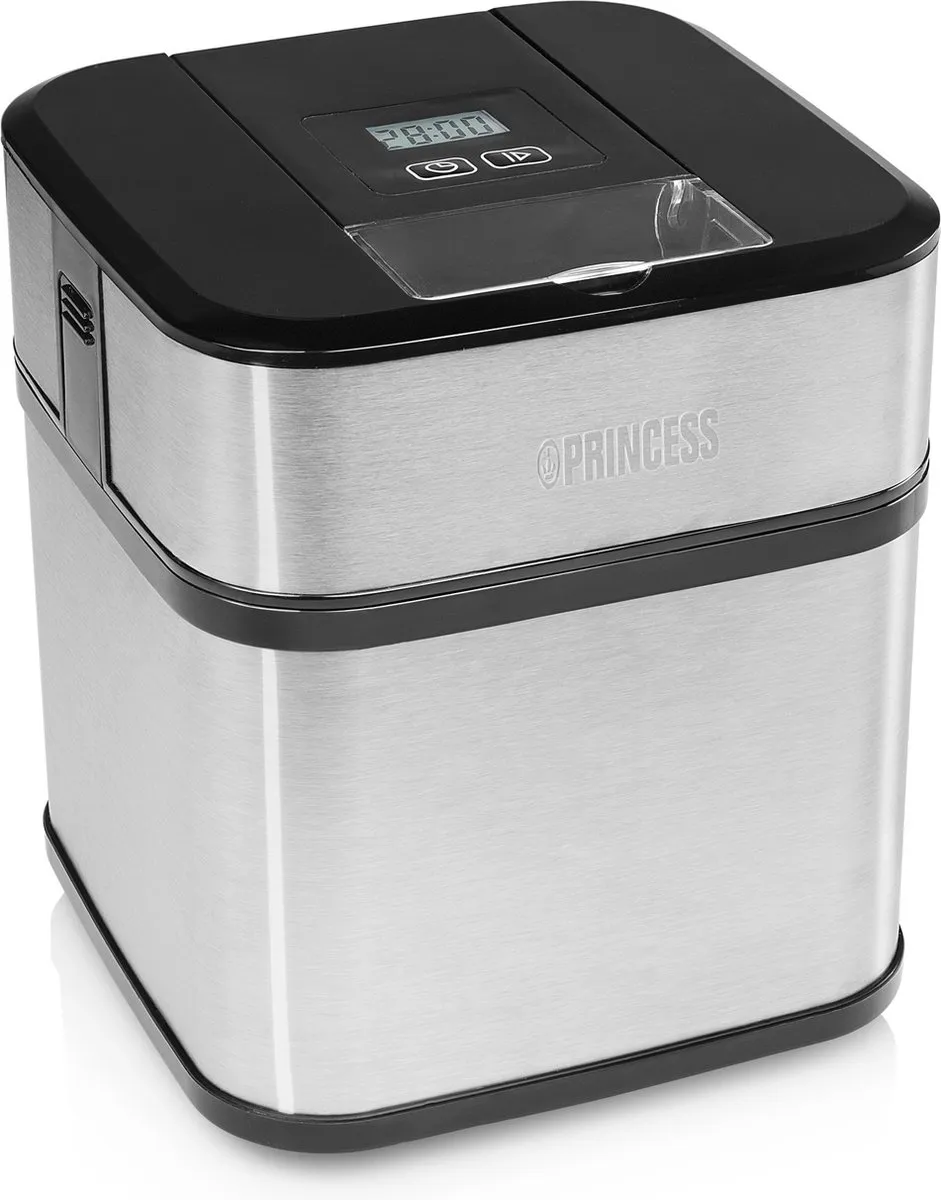 Princess 282605 IJsmachine - 3 Programma's - 100W - Zilver/Zwart