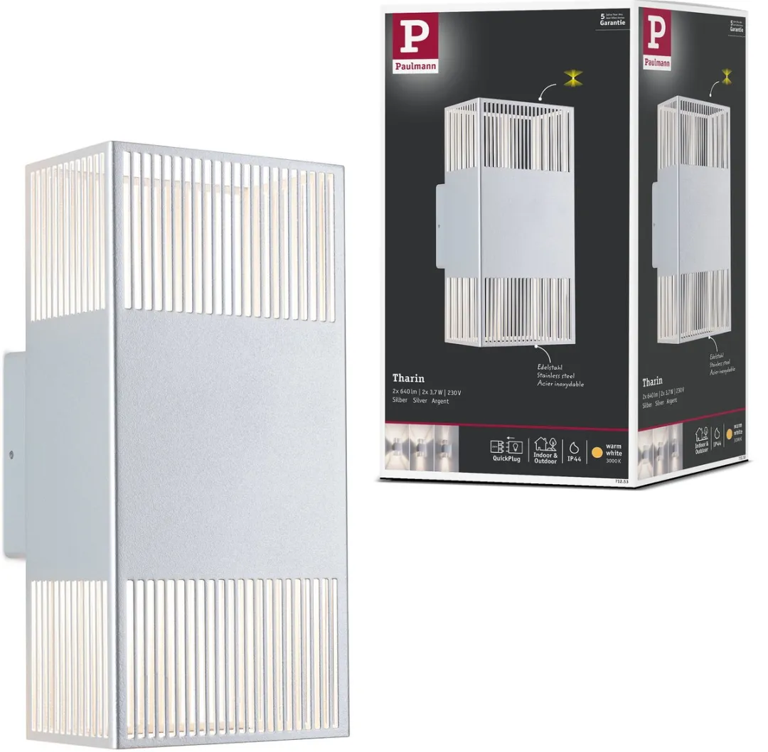 Paulmann LED Wandlamp Tharin IP44 2x3,7W