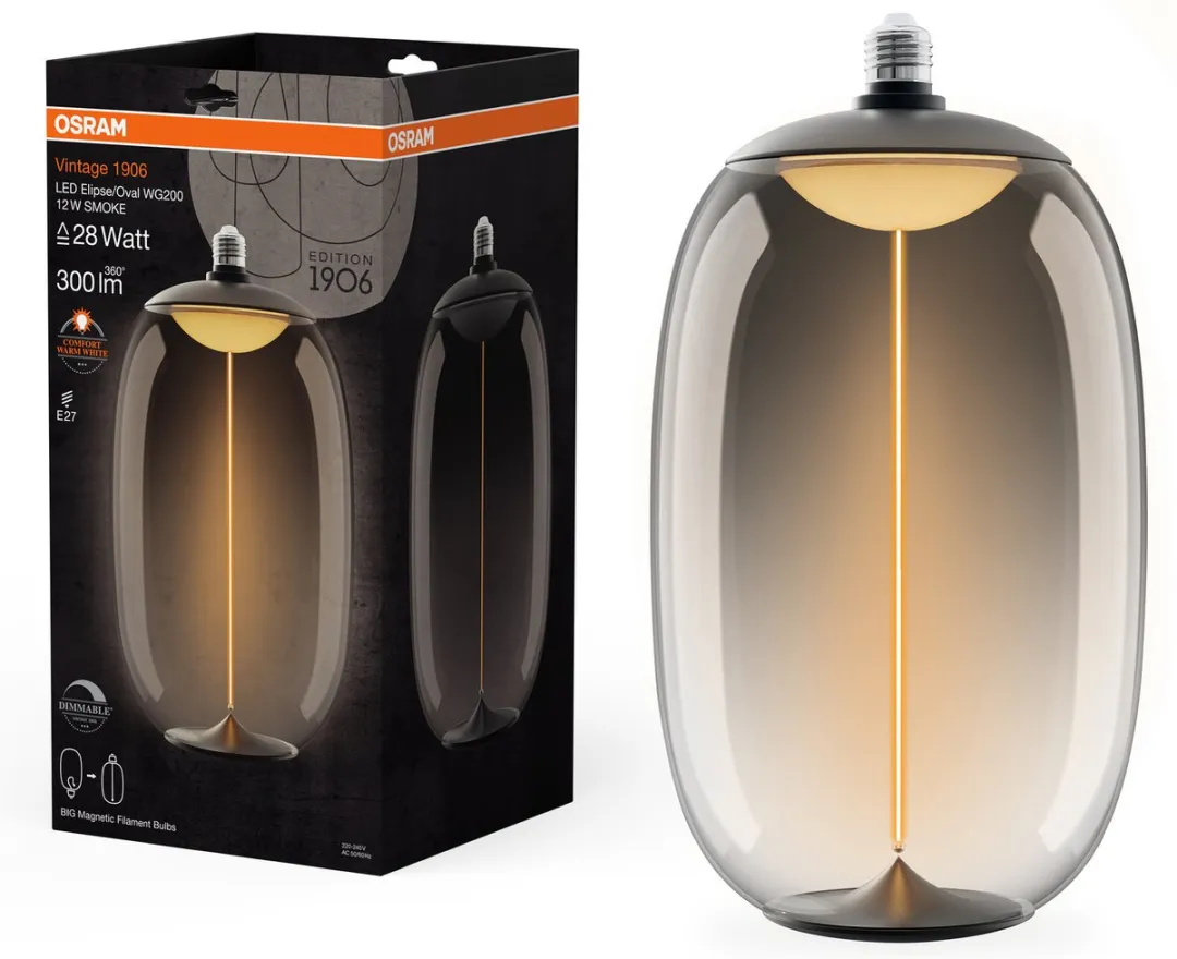 Osram Vintage 1906 Big Elipse Oval LED - 12W 300lm E27 Warm Wit
