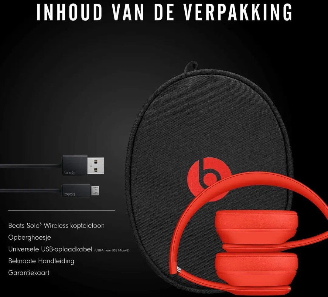 Beats Solo3 MRRH2LL/A Draadloze Koptelefoon - Rood