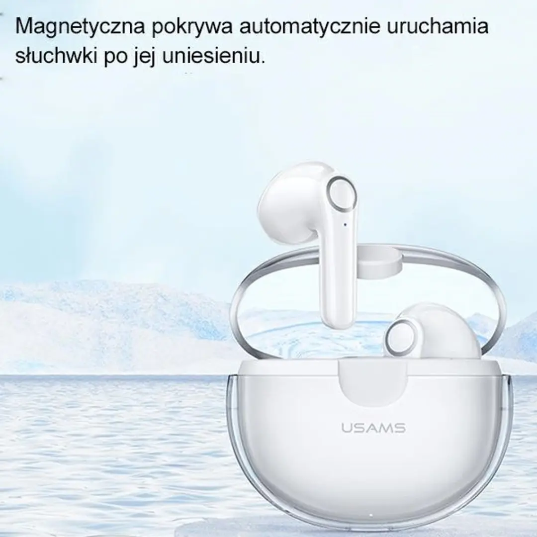 USAMS BU Serie BHUBU01 Bluetooth Koptelefoon - Wit - afbeelding 4 van 6