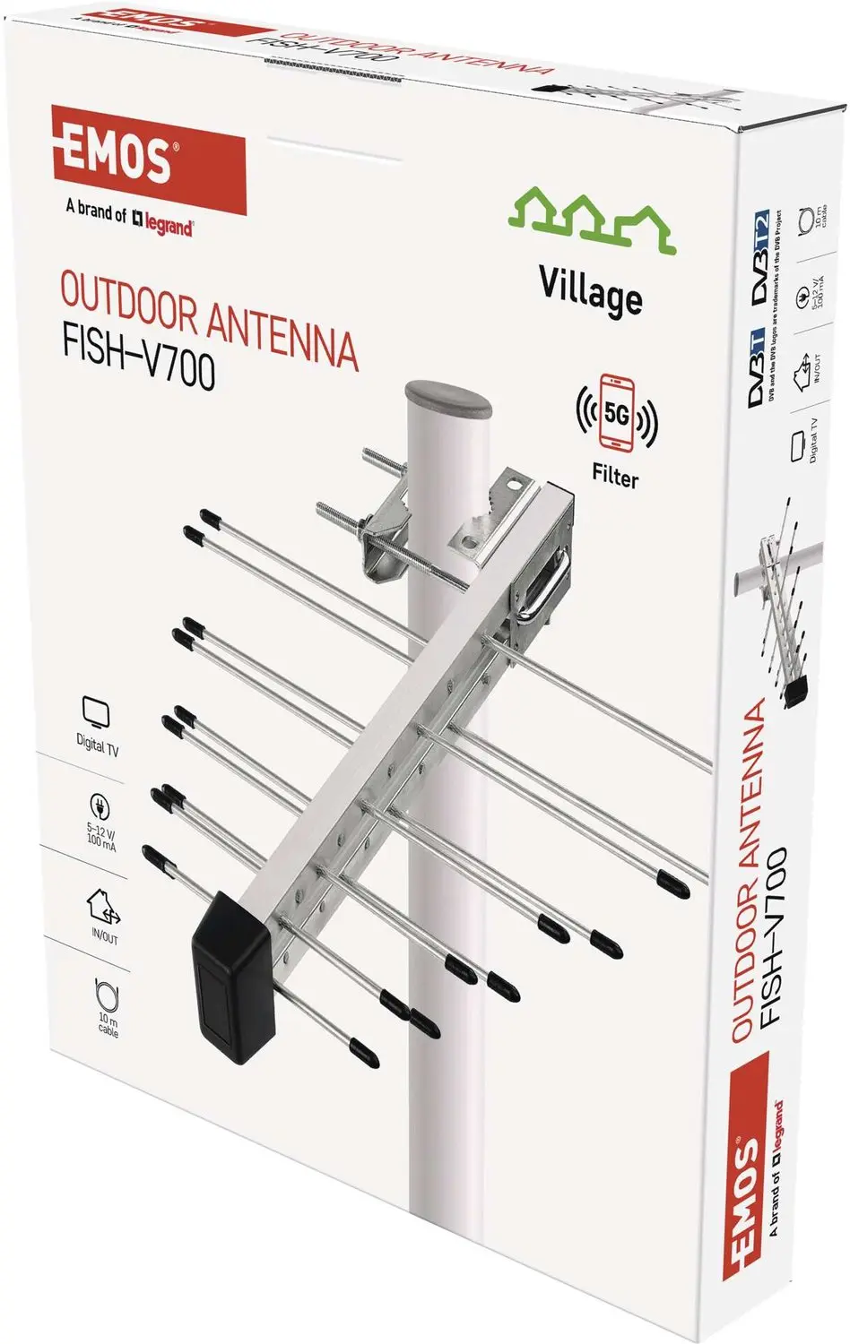 Emos Village Fish V700 J0806 Universele Antenne - Metallic - afbeelding 6 van 6