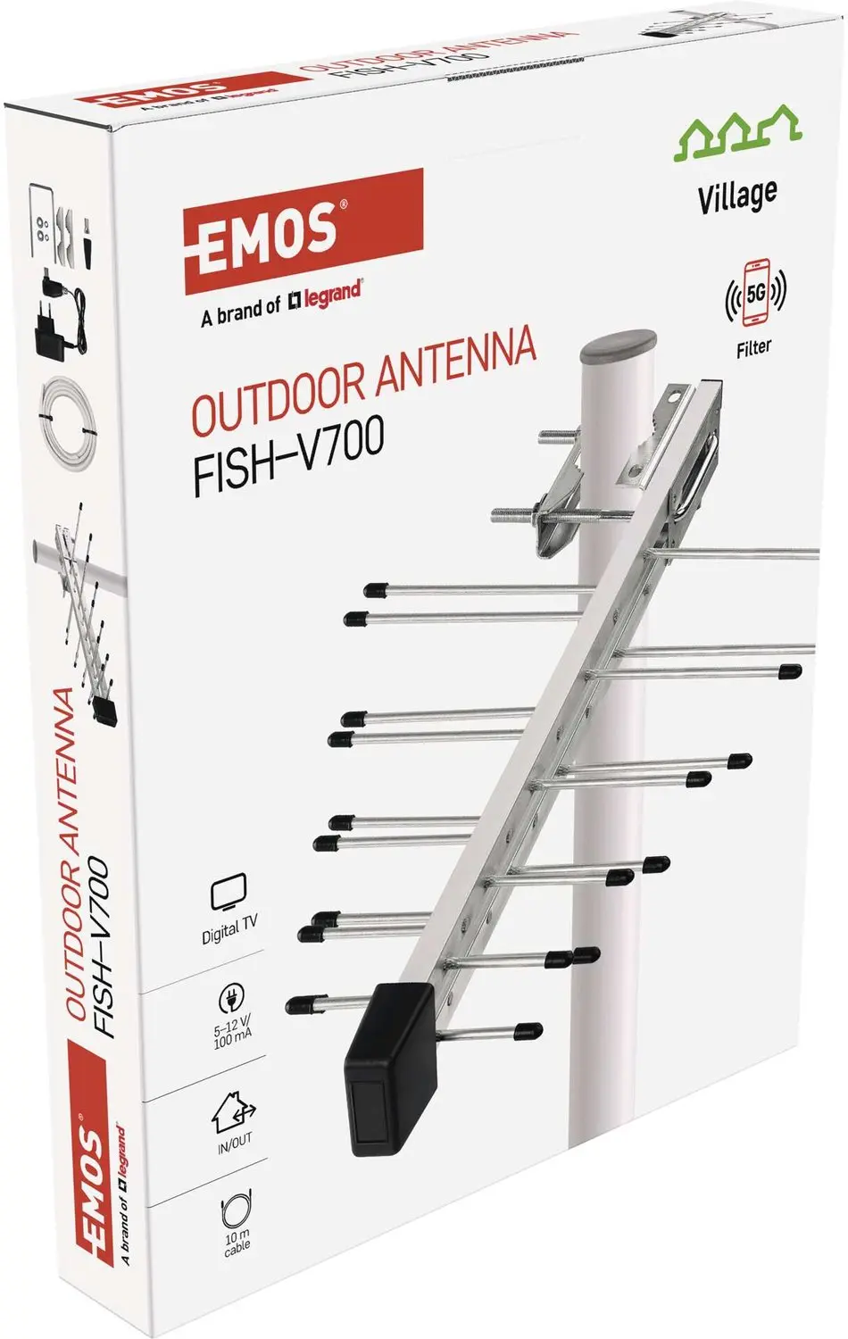 Emos Village Fish V700 J0806 Universele Antenne - Metallic - afbeelding 5 van 6