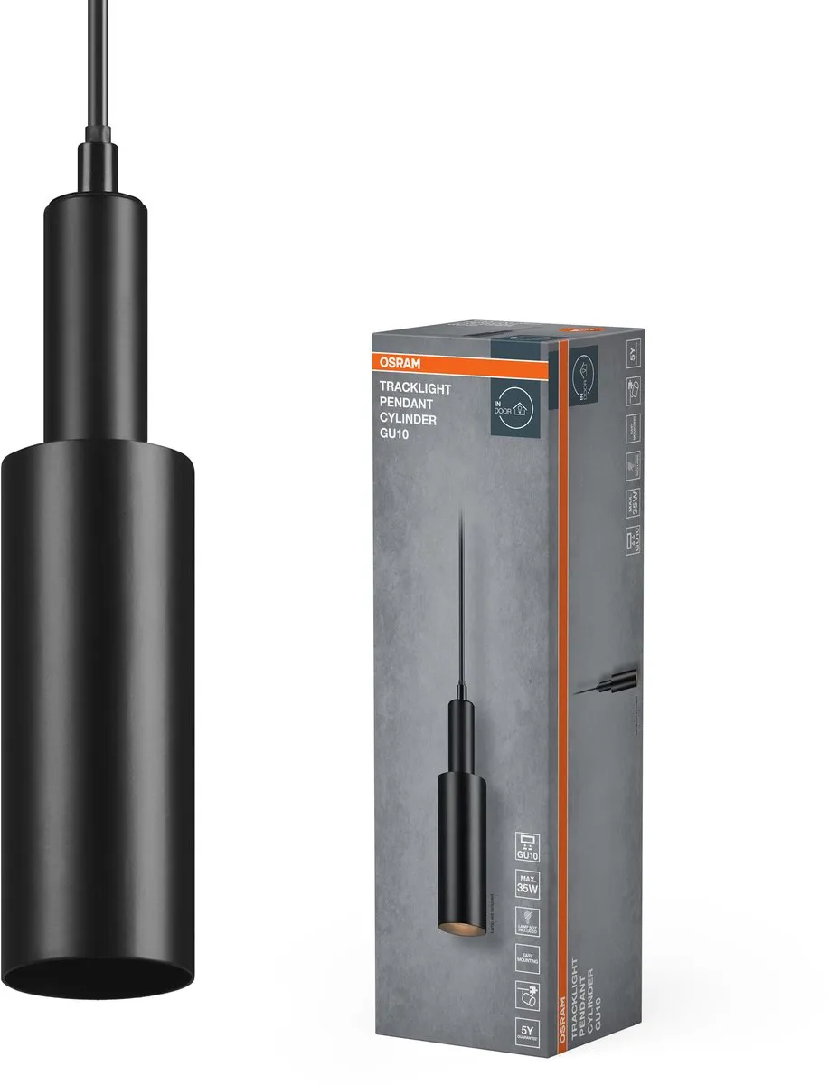 Osram Tracklight Cylinder GU10 Hanglamp - Zwart