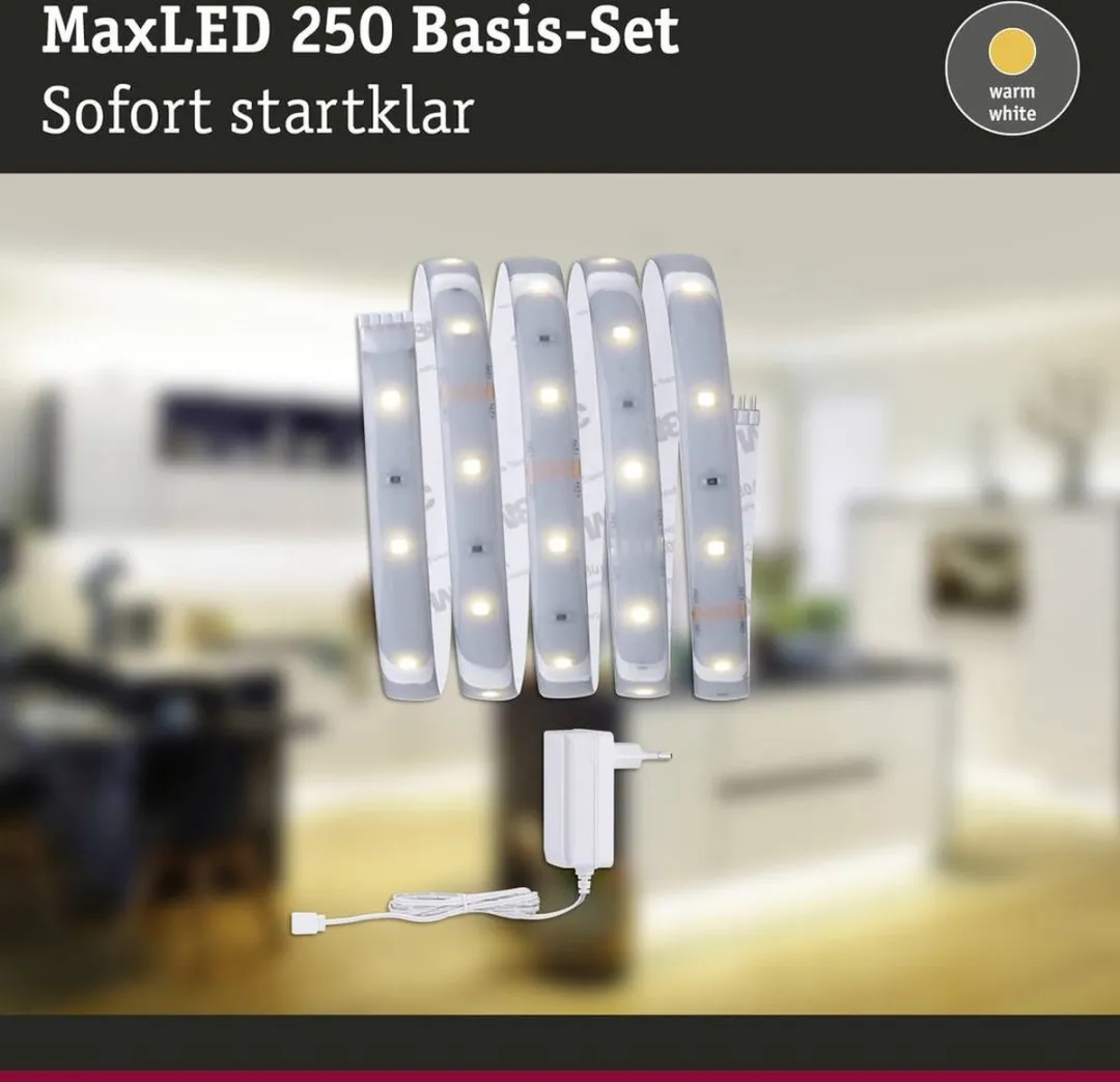 Paulmann MaxLED 250 Warmwit LED-strip 150cm - Zilver gecoat