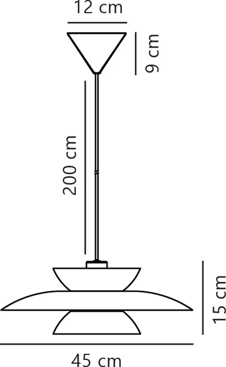 Nordlux Carmen Hanglamp E27 - Ø45cm - Zwart
