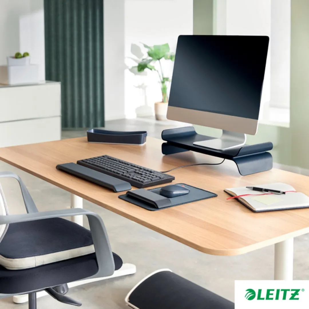 Leitz Ergo Muismat met Verstelbare Polssteun - Donkergrijs