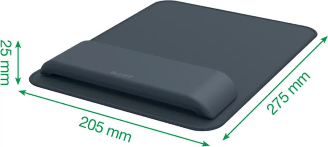 Leitz Ergo Muismat met Verstelbare Polssteun - Donkergrijs